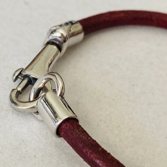 COACH 925 Sterling Silver and Leather Bracelet 7.5" - Picture 9 of 16